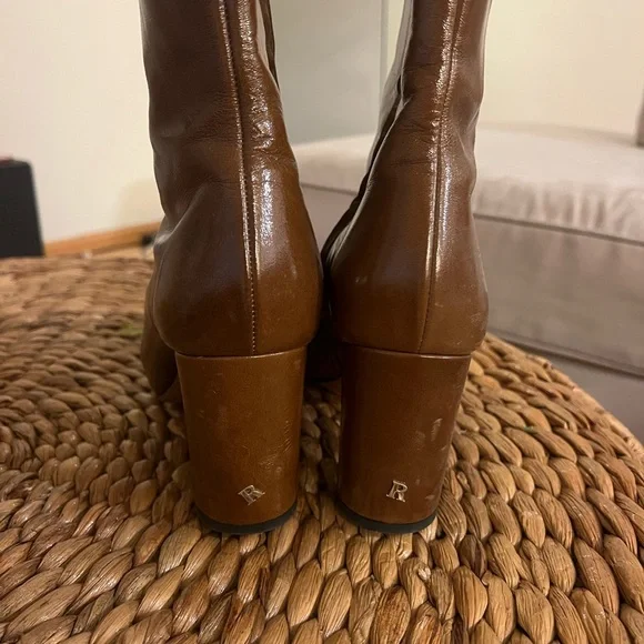 Rouje Celeste Chestnut Heeled Boots, Size 40 - Picture 2 of 5